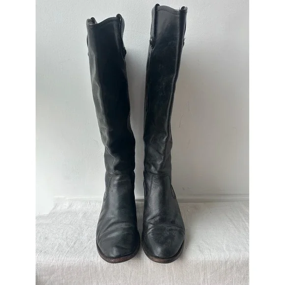 FRYE Jackie 76575 Women's 6.5B Black Leather Western Riding Boots MEXICO - Picture 13 of 14